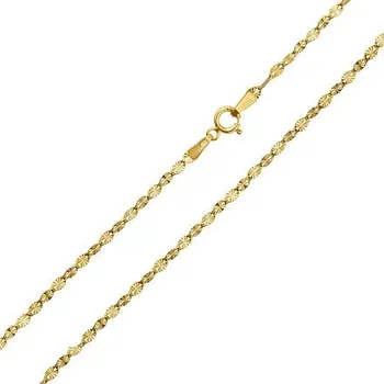 Řetízek Zlatý řetízek Sunburst ze žlutého zlata se zdobenými očky 2 mm varianta 50 cm FNN1663NGY-50 cm