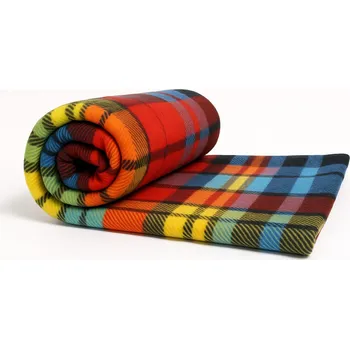 deka Jahu Deka fleece kostka 150 x 200 cm Barva: černo-modro-oranžová