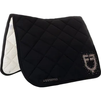EQUESTRO Dečka podsedlová Stones Edition Equestro, drezurní, černá PONY