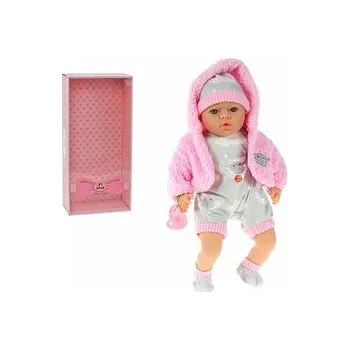 Panenka Lalka bobas ze smoczkiem mówi po polsku 45cm