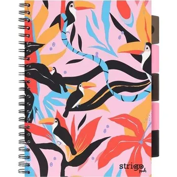 Set školních potřeb Kołonotes Project Book A4 100 k. kratka 80g Jungla różowy, Strigo
