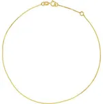 Zlatý řetízek na nohu Box ze žlutého zlata - 0,6 mm varianta 25 cm FNN1377AGY-25 cm