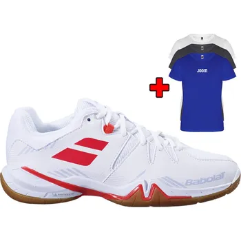 Dámská sálová obuv Dámská badmintonová obuv BABOLAT SHADOW SPIRIT WOMEN WHITE / LAVENEDER