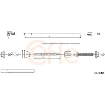 Plynové lanko Lanko plynu COFLE 92.3K.RE001