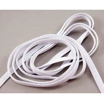 Textilní guma Prádlová pruženka - měkká - bílá - šířka 0,6 cm
