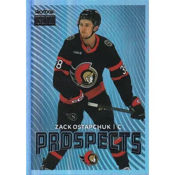 Sběratelská karetní hra insert RC karta ZACK OSTAPCHUK 24-25 Metal Universe Skybox Premium Prospects číslo PP-4