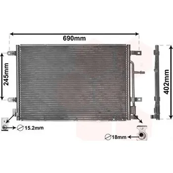 Výparník klimatizace Kondenzátor, klimatizace AGB 1335K8C1