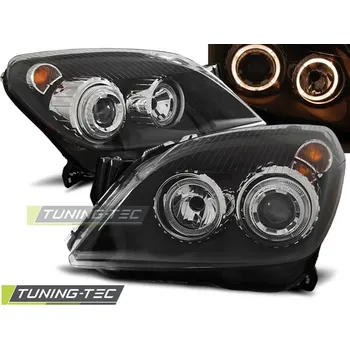 Přední světlomet Tuning-Tec Přední čirá světla Opel Astra H (2004 - 2009) - černé - Angel Eyes