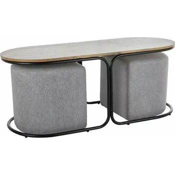 Konferenční stolek Stolek konferenční s taburety dub artisan DUAL