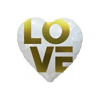 Balónek Fóliový balónek Srdce LOVE 18" (45 cm)