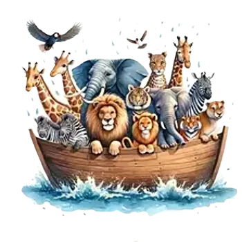 Nažehlovací obrázek - Archa se zvířátky II (10,0 x 9,8 cm)