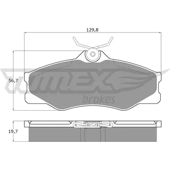Brzdová destička Sada brzdových destiček, kotoučová brzda TOMEX Brakes TX 11-66