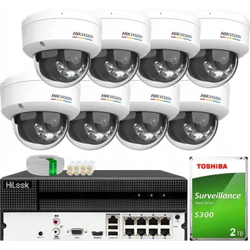 IP kamera Sada pro monitorování 8 kamer 6MPX Smart Hybrid ColorVu Hikvision Disk 2TB