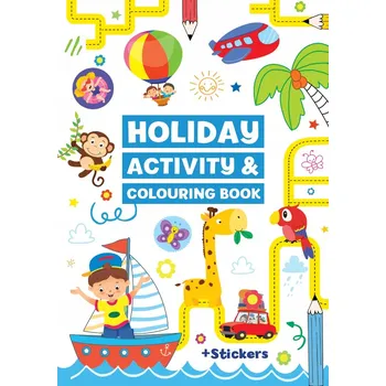 omalovánky Omalovánky PRÁZDNINY hry hádanky hlavolamy + samolepky