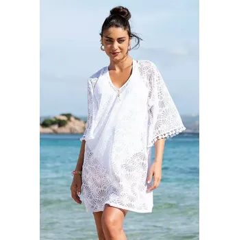 Dámské plavky Tunika ANTIGEL (ESB4406-01), Velikost L, Barva bílá