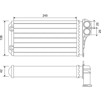 Výměník tepla, vnitřní vytápění VALEO 812221