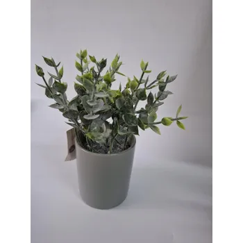 umělá květina Eukalyptus v keramickém květináči 16 cm