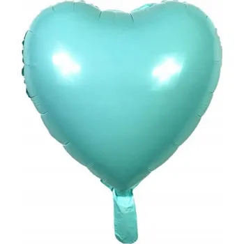 Balónek Fóliový balónek srdce srdíčko 45 cm mátový na helium