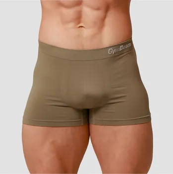 Boxerky GymBeam Men’s Seamless Boxers 2Pack Army XL zelená