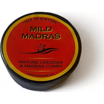 Isle of Kintyre Mild Madras Baby Cheddar s příchutí kari 200g
