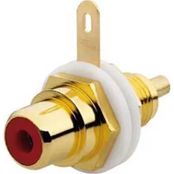 Elektrická zásuvka Rutenbeck 17000306 cinch konektor zásuvka, vestavná horizontální červená 1 ks