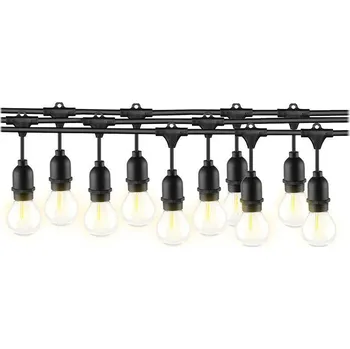 Vánoční dekorace Solární řetěz HQ LTC LXLL106 girlanda 7,6 m, E17, 10x G40, 2700K, 3000mAh 38LXLL106