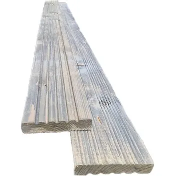 Terasové prkno Rettenmeier Prkno terasové Borovice tlakově impreg. šedé B/C, (rýh./část.rýh.) 24x120x2400mm