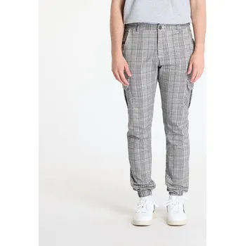 Pánské kalhoty URBAN CLASSICS TB3138 WHITE/BLACK S