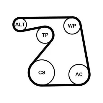 Vodní pumpa + klínový žebrový řemen CONTINENTAL CTAM 6PK1360WP1