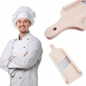 Kráječ na chleba Dřevěná kráječka Bauster na zelí a zeleniny, 3 ruční čepele