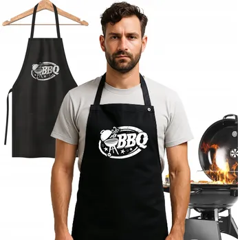 Kuchyňská zástěra KUCHYŇSKÁ ZÁSTĚRA PERSONALIZOVANÁ S POTISKEM BBQ