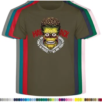 Pánské tričko panske-levne-bavlnene-tricko-digi-potisk-Mars-utoci Barva: Khaki, velikost: S