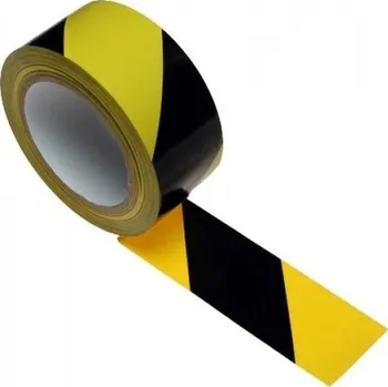 Lepicí páska VÝSTRAŽNÁ PÁSKA ŽLUTO-ČERNÁ 100 M SILNÁ PÁSKA
