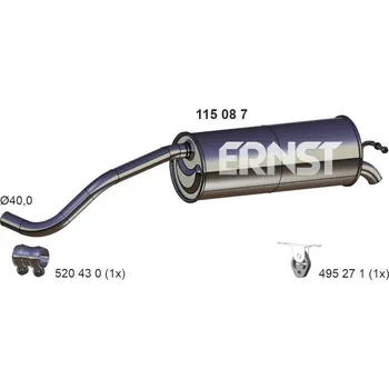 Tlumič výfuku Zadní tlumič výfuku ERNST 115087