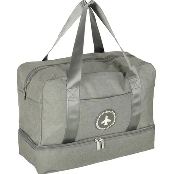 Cestovní taška KX3394 39 x 18 x 30 cm šedá Cestovní taška Cestovní taška KX3394 39 x 18 x 30 cm šedá