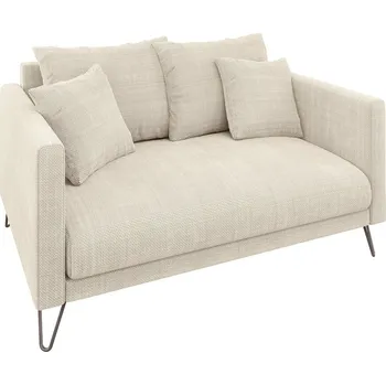 Pohovka Krémová žinylková pohovka 140 cm Freya – Ropez ID_1769240