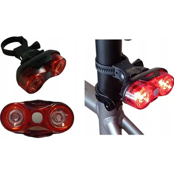 Cyklosvítilna Zadní světlo na kolo, silné LED osvětlení, 3 režimy, 2x0,5W