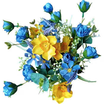 umělá květina Umělá kytice Jarní mix 46 cm, více barev Barva: Žluto - modrá LIU482