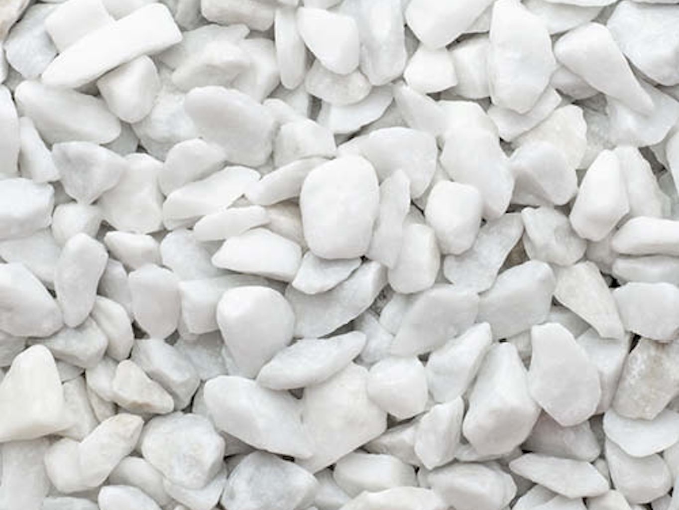 Kamenná drť (štěrk), Bianco Carrara - bílá Velikost: 8-12 mm, balení: 25 kg pytel