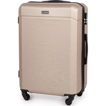 Módní doplněk SOLIER Champagne skořepinový kufr vel. M S16 (WALIZKA STL945 CHMPAGNE M 24') Velikost: M