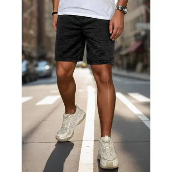 Pánská móda Pánské tmavě šedé teplákové kraťasy s elastickým pasem SX2482 Velikost: 2XL