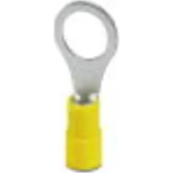 Kabelové oko Phoenix Contact 3240031 kulaté kabelové oko Průřez (max.)=6 mm² Ø otvoru=10.50 mm částečná izolace žlutá 25 ks