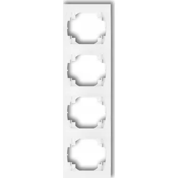 vypínač Rámeček čtyřnásobný Karlik bílý LOGO