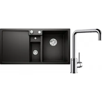 Granitový dřez Set RS Blanco Collectis 6 S + Blanco Mili (černá + chrom)