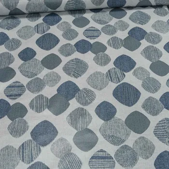 ubrus Ubrus PVC s textilním podkladem 182.5, šedo-modré oválky, š.140cm (metráž)