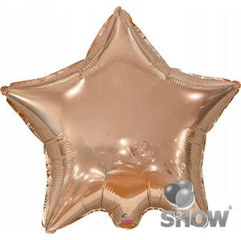 Balónek FÓLIOVÝ BALÓNEK HVĚZDA RŮŽOVÉ ZLATO 45 CM NAROZENINY