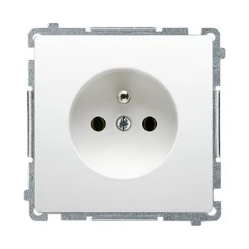 Elektrická zásuvka Simon Basic Jednoduchá zásuvka s uzemněním bílá BMGZ1C.01/11