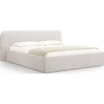 Bílá čalouněná dvoulůžková postel s úložným prostorem s roštem 180x200 cm Elizabeth – Micadoni ID_1763864