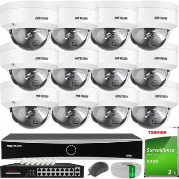 Bezpečnostní kamera MONITOROVACÍ SYSTÉM HIKVISION: 12 IP KAMER 4MPX Smart Hybrid Light Venkovní, HDD 2TB