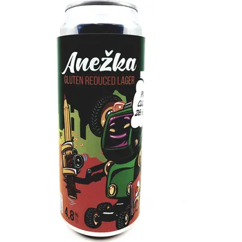 Pivo Clock Anežka Bezlepkové 11° plech 0,5 l